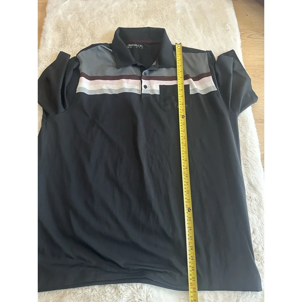 Nike Golf Dri-FIT Polo Shirt Men's Size XXL Black‎